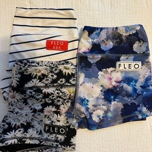 Fleo Women's Floral and Striped Shorts Trio